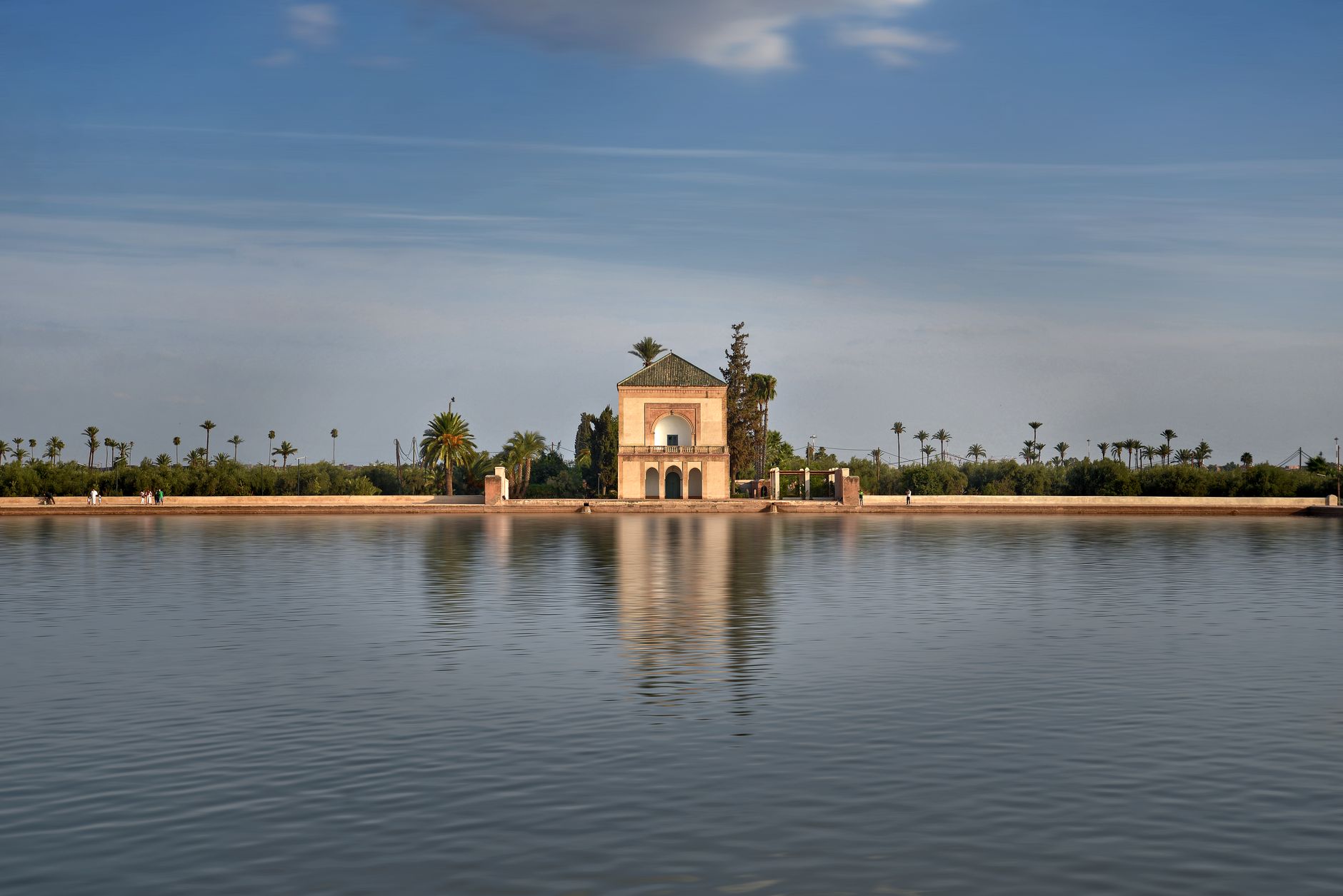 I giardini e la facciata della Mamounia