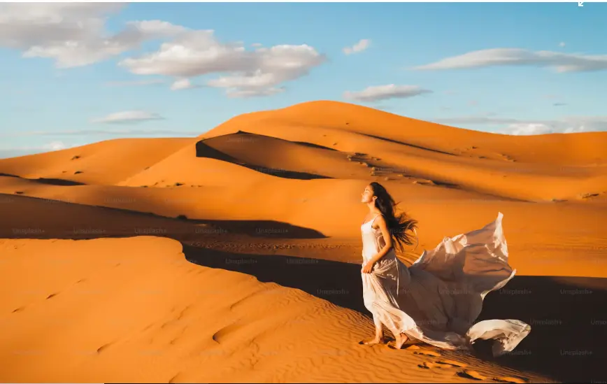 “Golden dunes in Merzouga during Morocco Sahara Desert tour