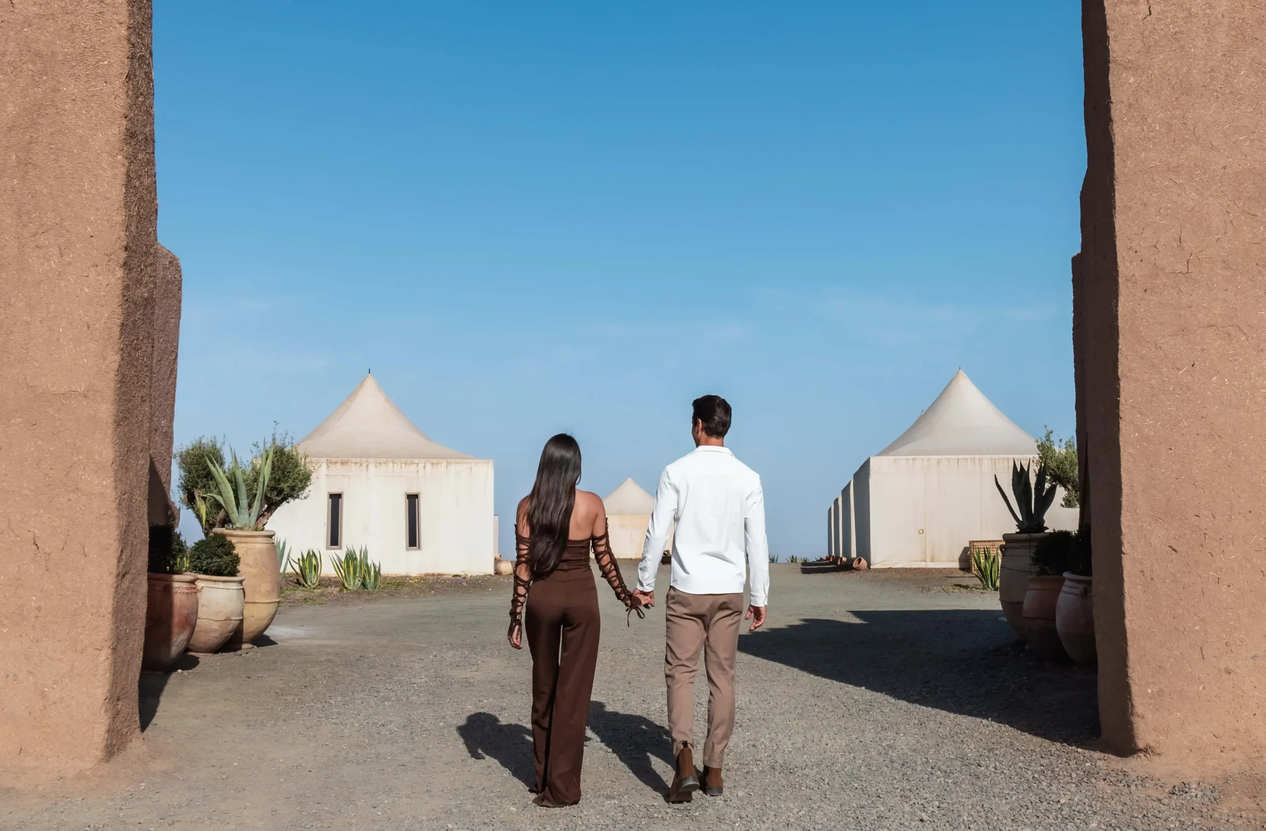Agafay desert day trip luxury overnight at The White Camel camp