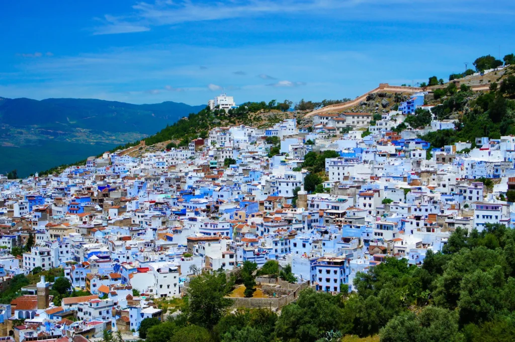 Chefchaouen Morocco blue city mountain village streets