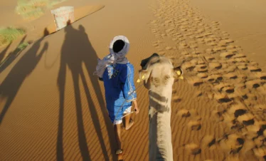 Trekking in Morocco Sahara desert landscape