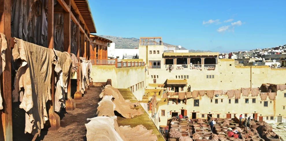 Fes leather tanneries Morocco tour package experience